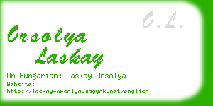 orsolya laskay business card
